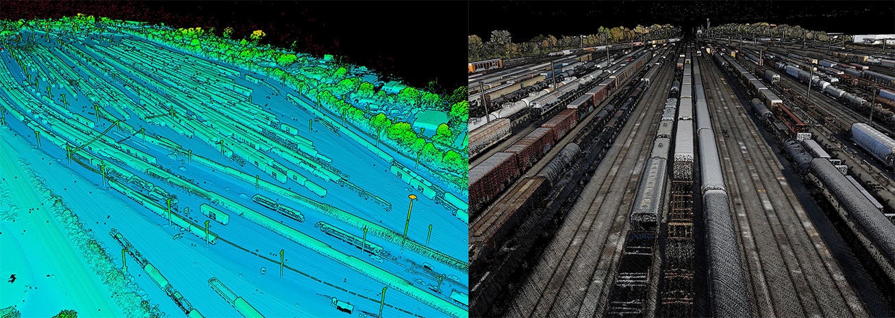 LiDAR colorized point cloud example