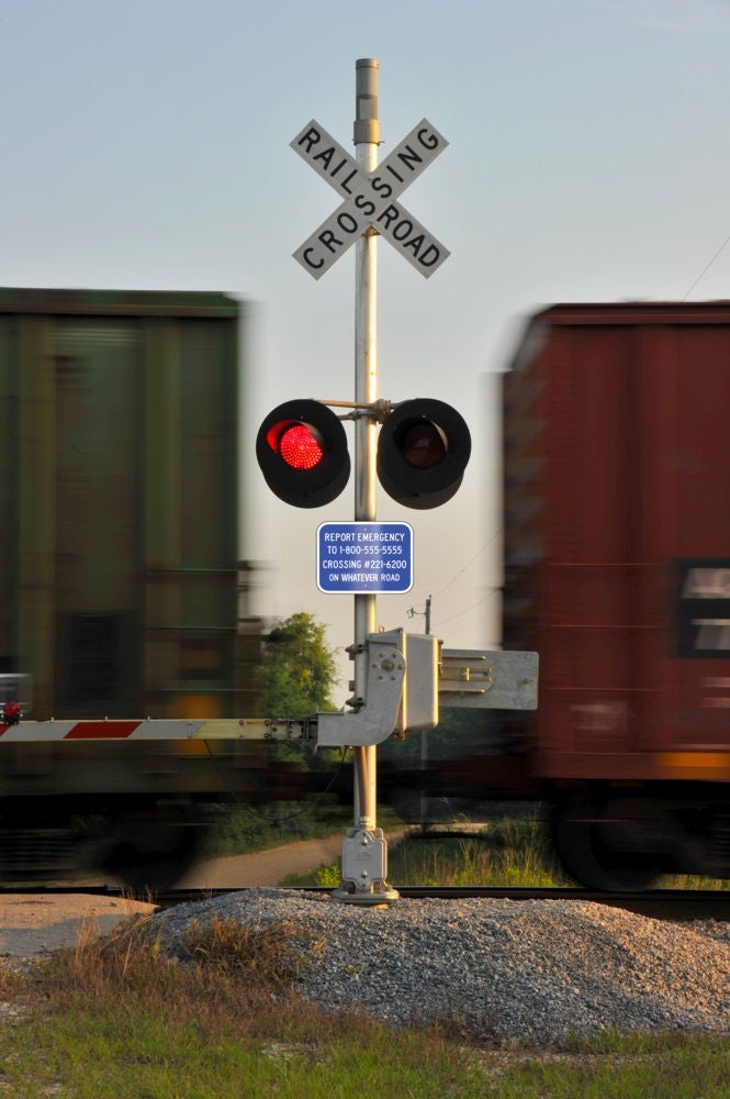 A train at a railroad crossing along the Meridian Speedway near Vicksburg, MS; Original CD# 2014JUN26-CT-02Norfolk Southern enhances infrastructure, safety in Campbellstown