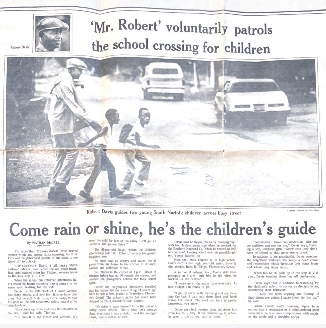 Robert Davis Sr. volunteer
