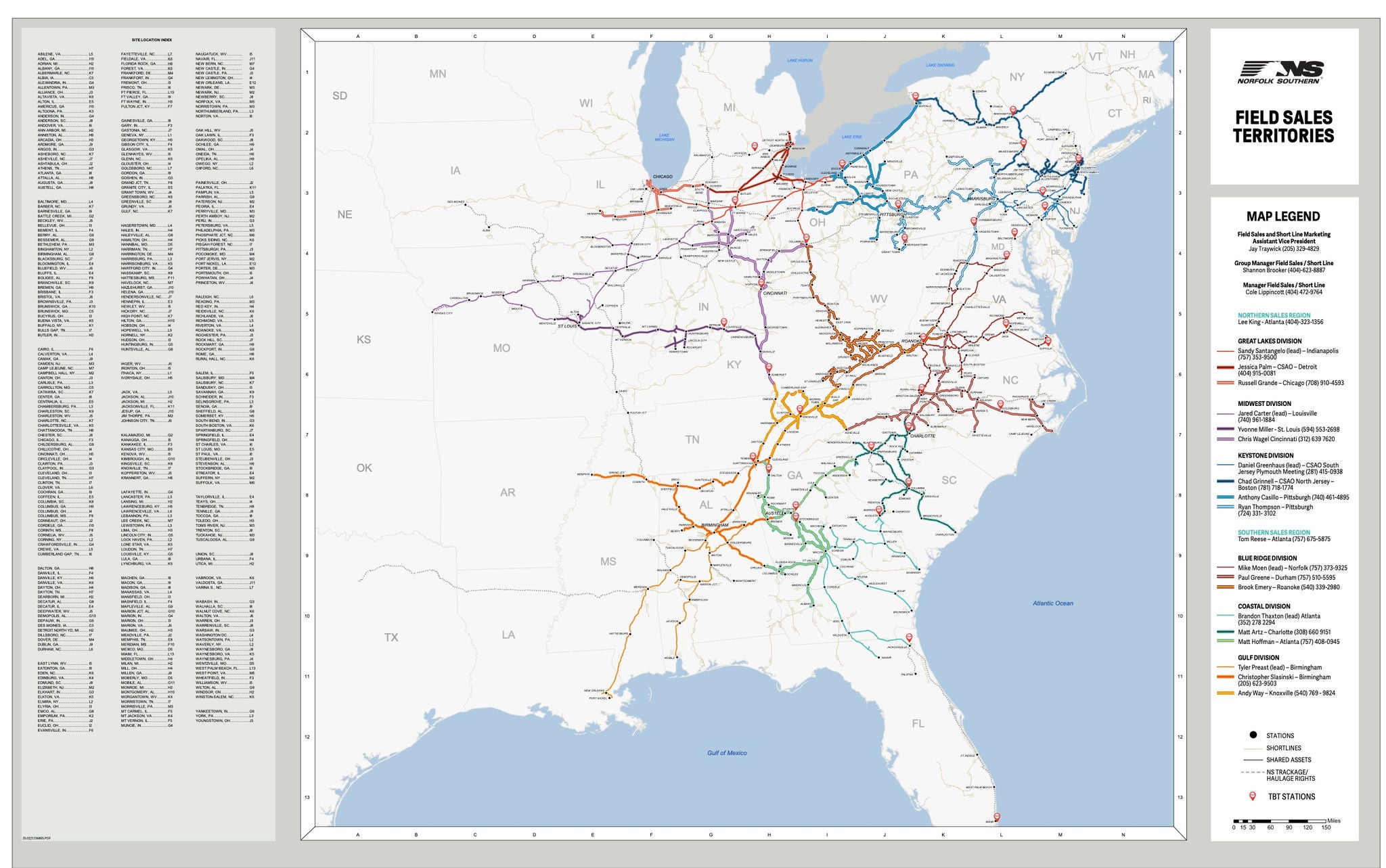 Short Line Connections Norfolk - Field Sales Operating Divisions Short Line Map V2 Final 