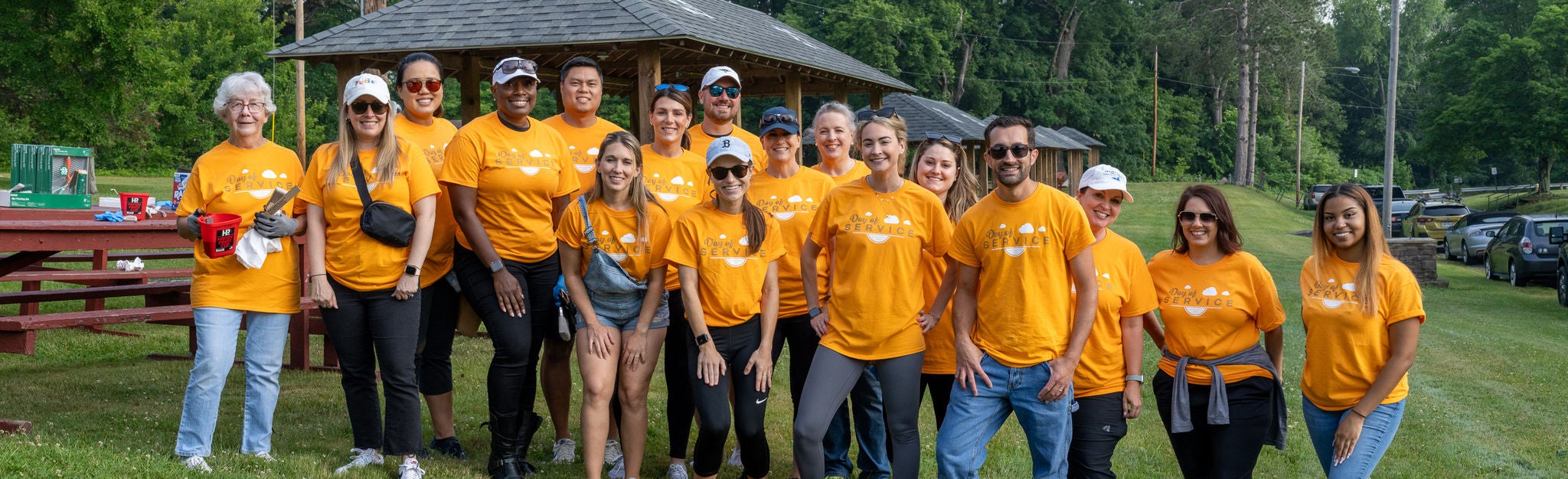 Contact Community Affairs Norfolk Southern employees walking in a community