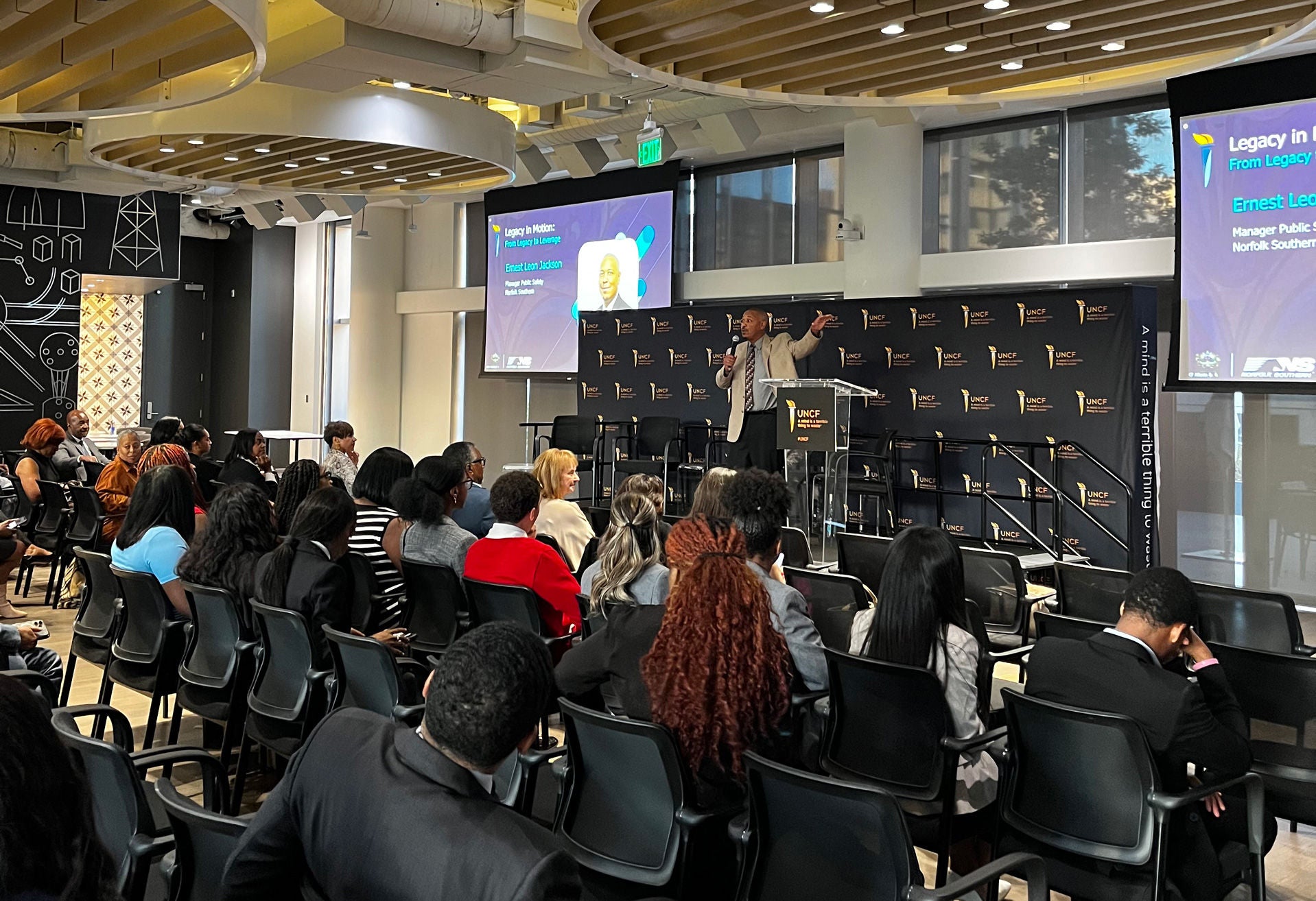 UNCF's Fireside Chat held at Norfolk Southern's Atlanta headquarters