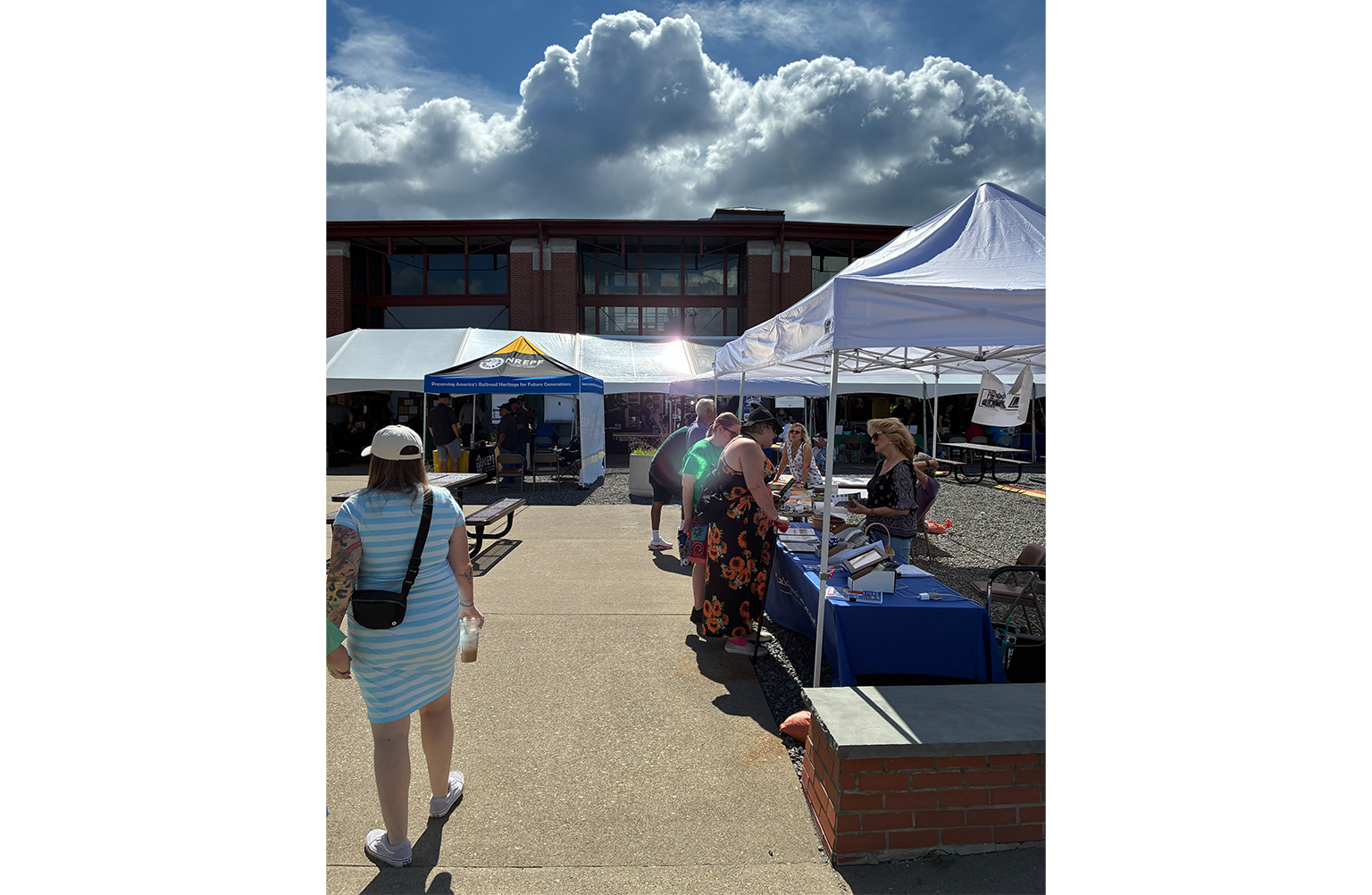 people at Steamtown Railfest event