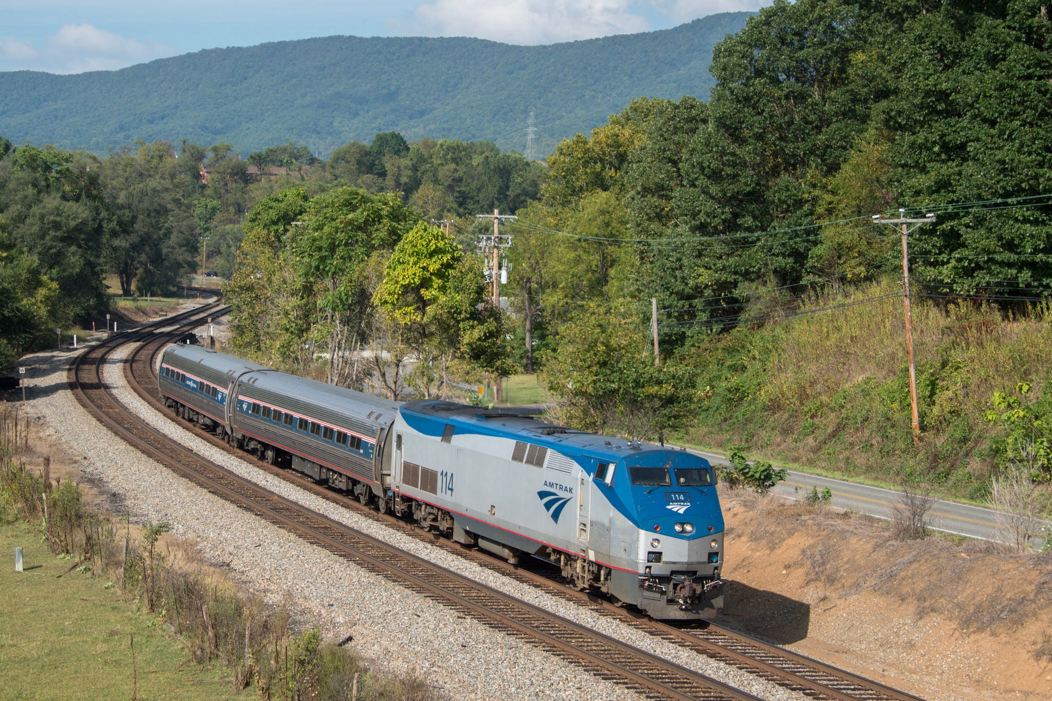  Amtrak Train on Norfolk Southern rail in Virgini