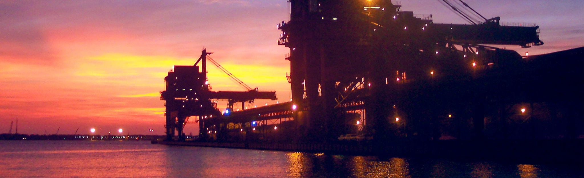 Sunset at Lamberts Point Coal Docks