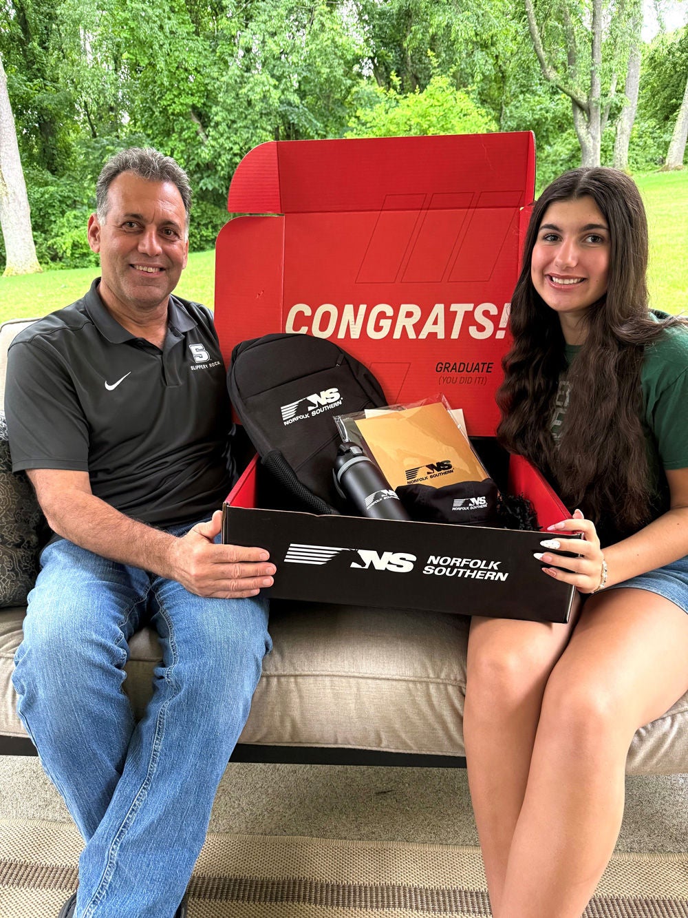 Lauren Leonetti with her father