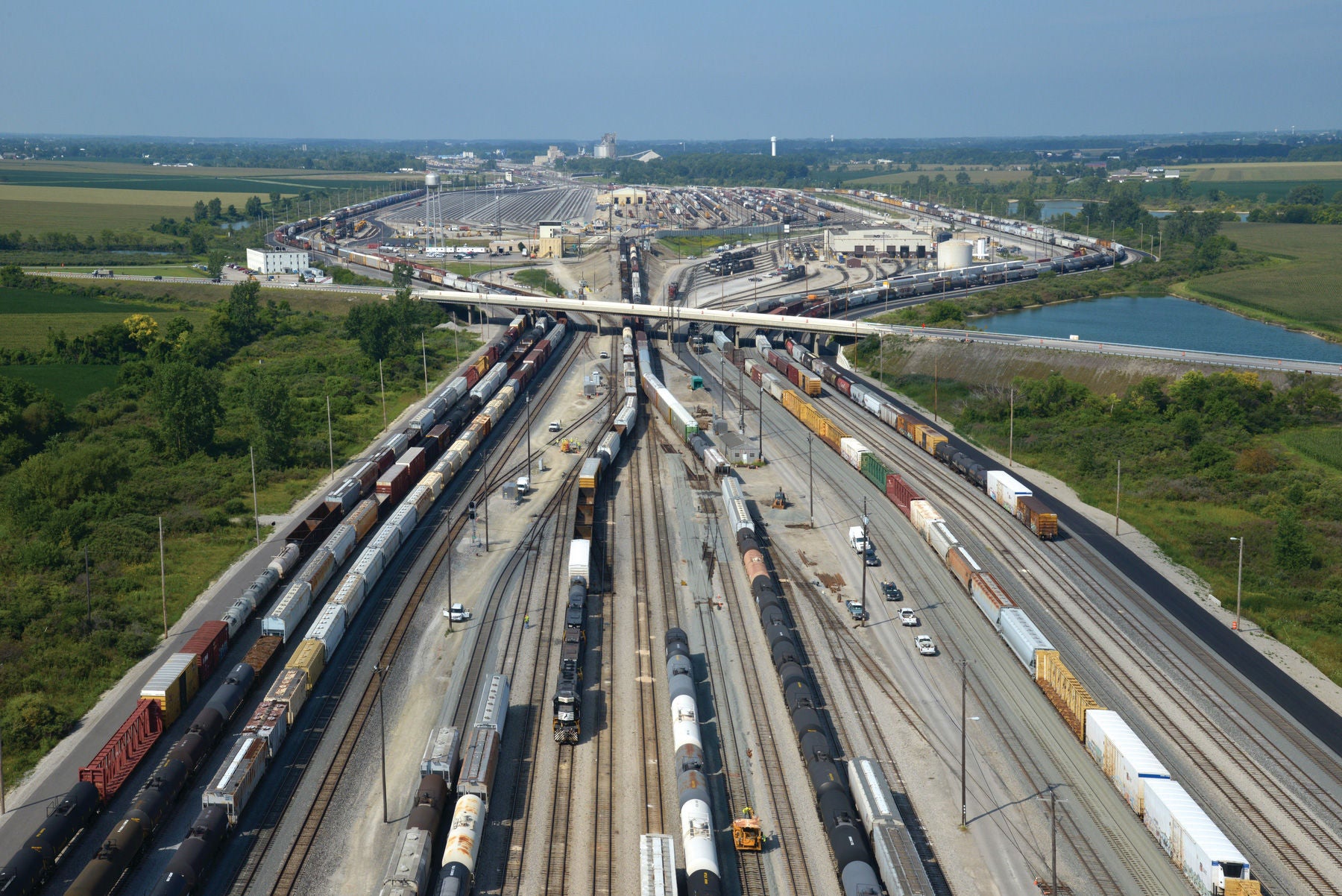 aerial view of Bellevue Yard - Ohio