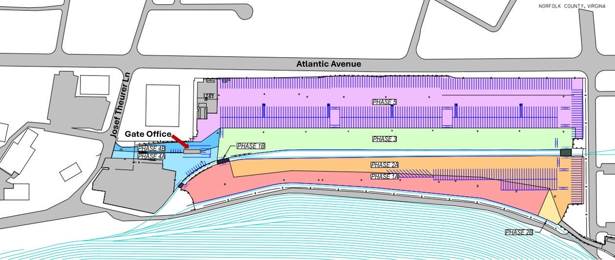 Norfolk VA Portlock Construction Map 08-14-2026
