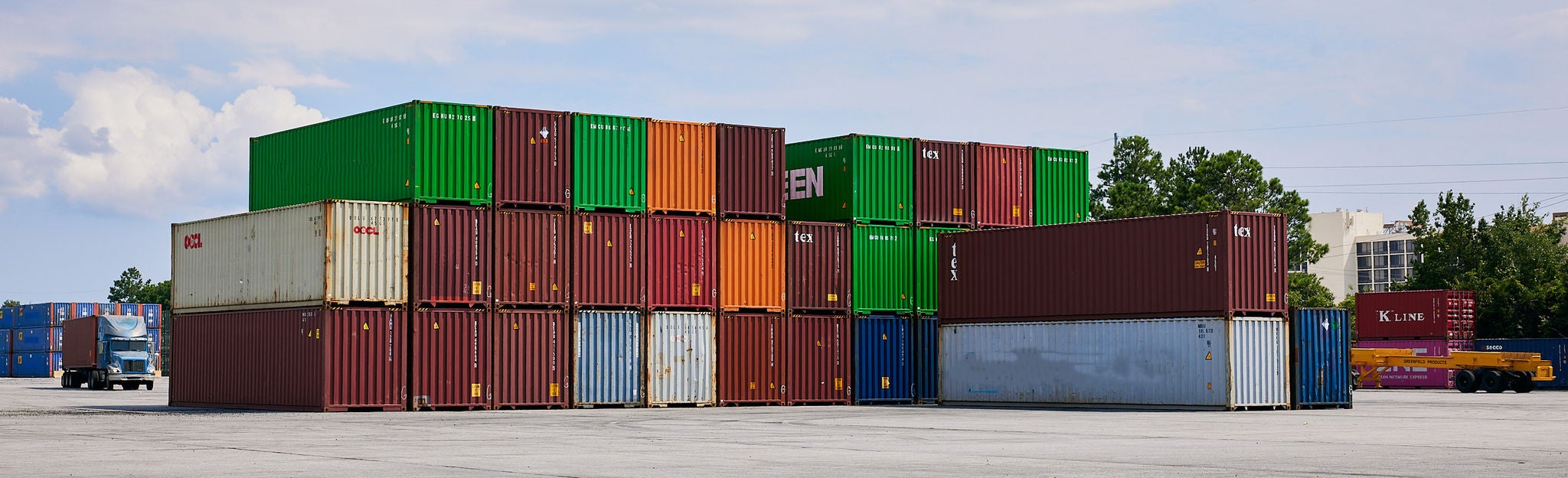Intermodal containers at seven mile yard maintenance and repair