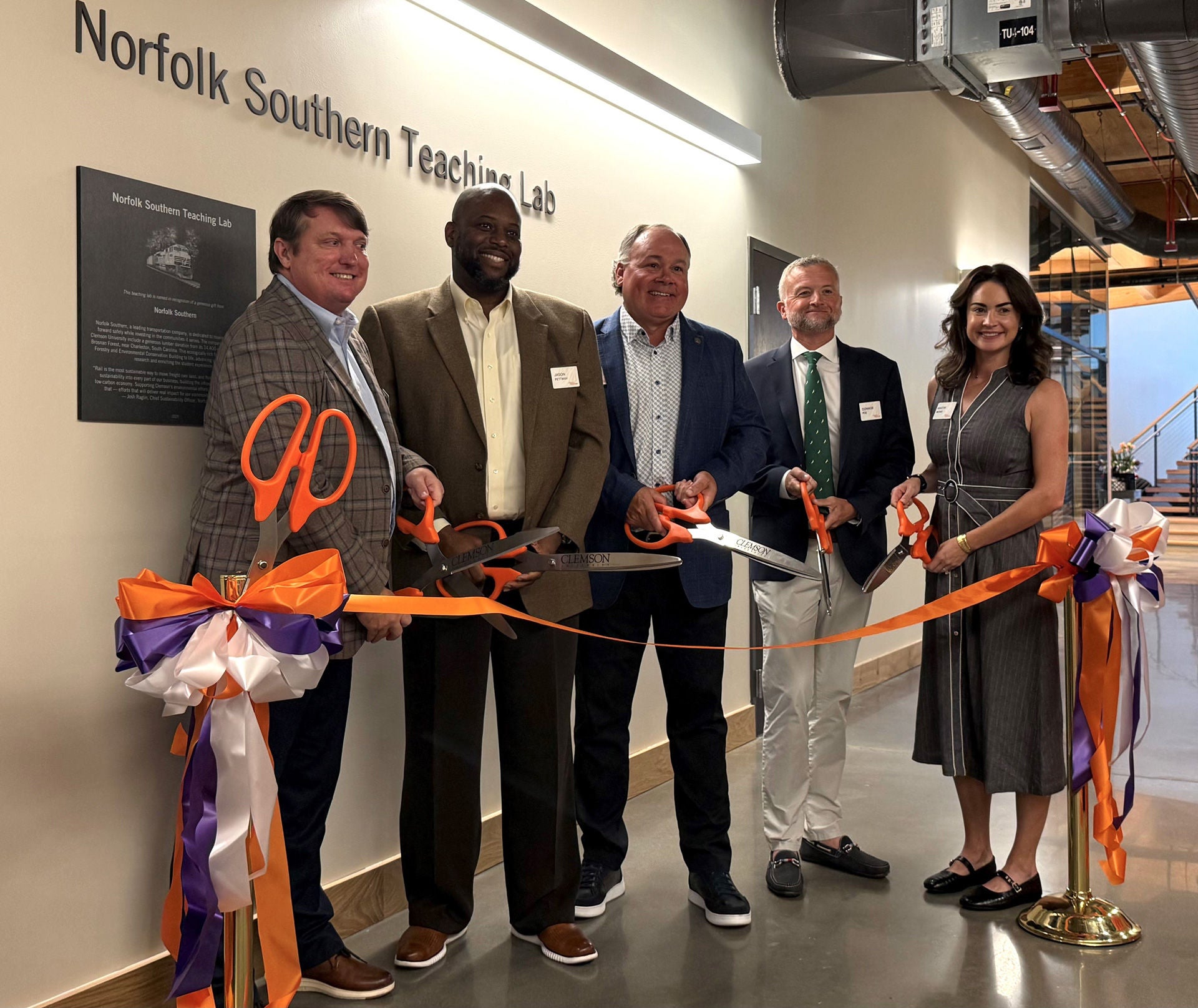 Norfolk Southern Teaching Lab ribbon cutting at Clemson University