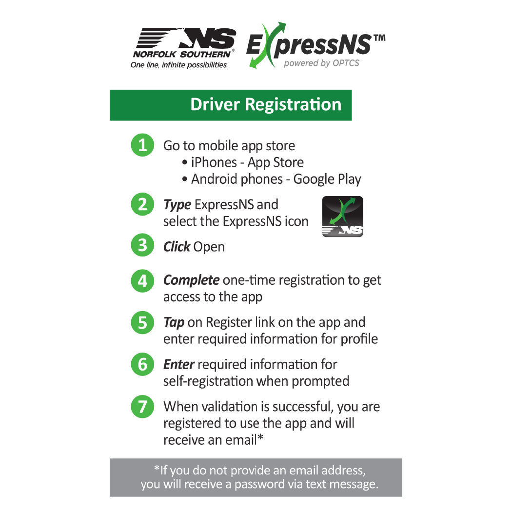 ExpressNS Driver Registration
