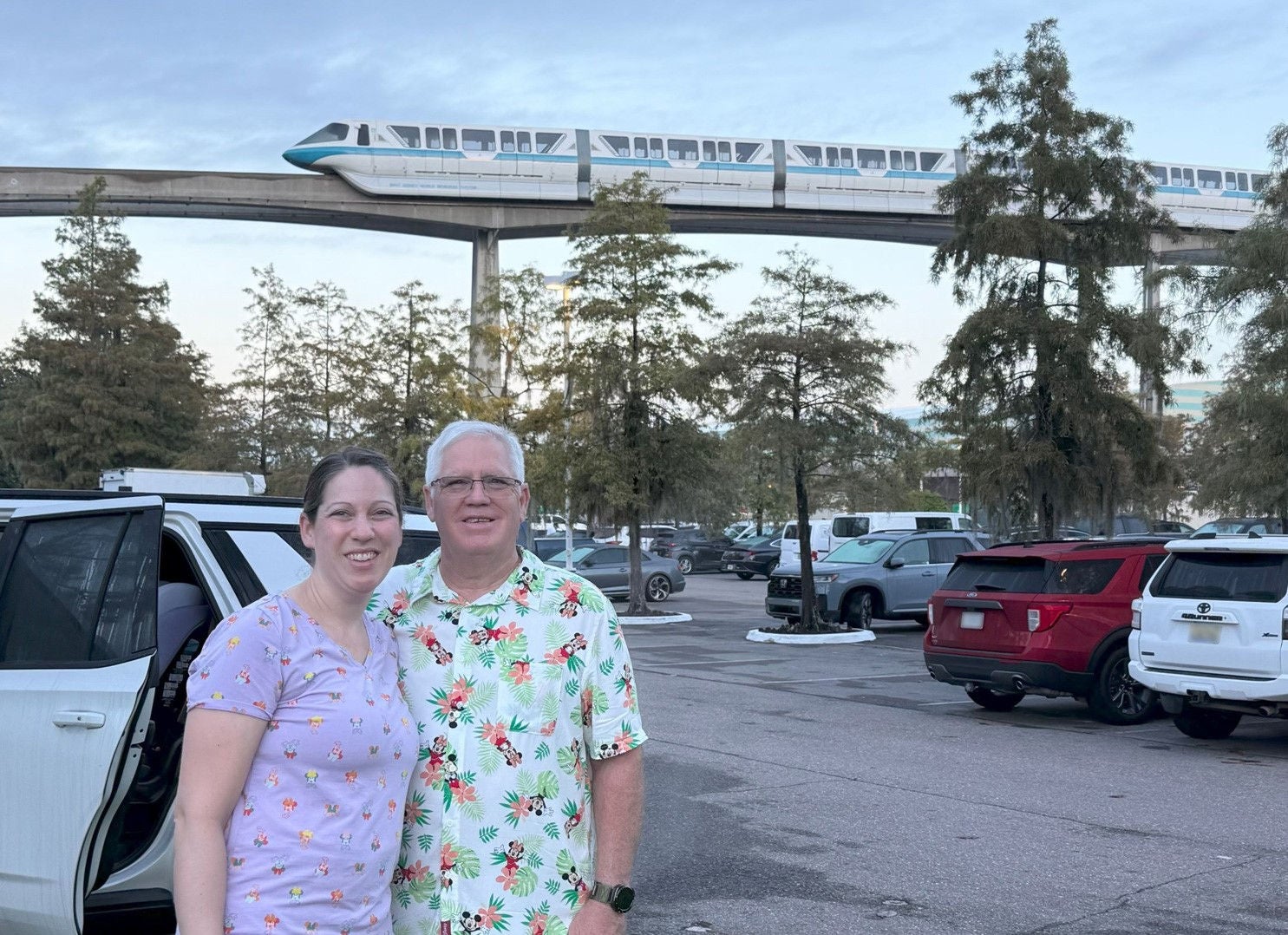 Britt Morrell at Disney World with her father, Brian Keller