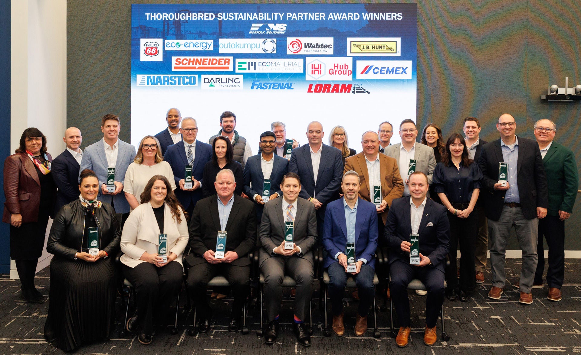 2026 Thoroughbred Sustainability Partner Award winners group photo
