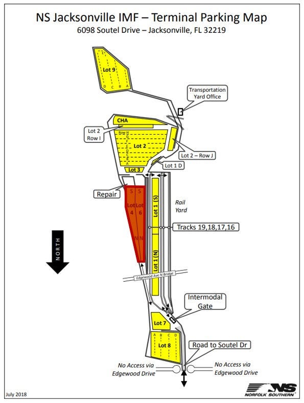 Jacksonville Facility Construction Map