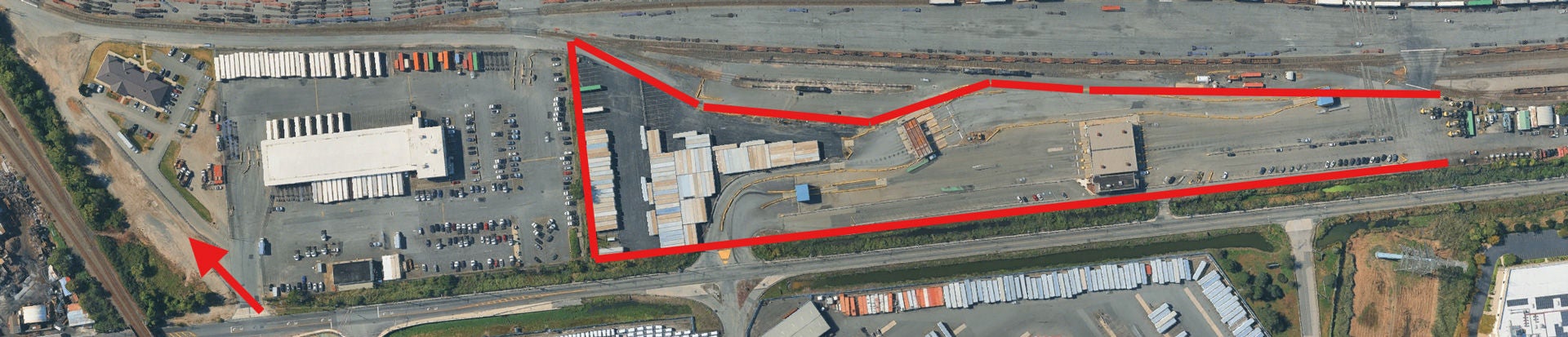 Croxton, NJ paving project aerial view