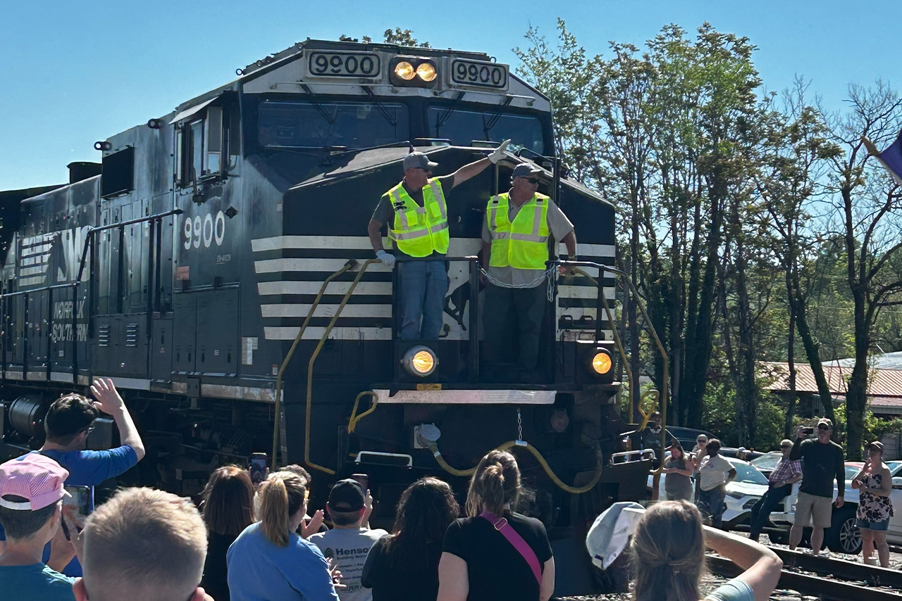 Freight rail returns to Old Fort, a milestone in WNC’s recovery