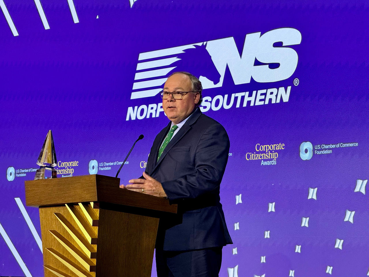 Josh Raglin speaking at Chamber Awards ceremony