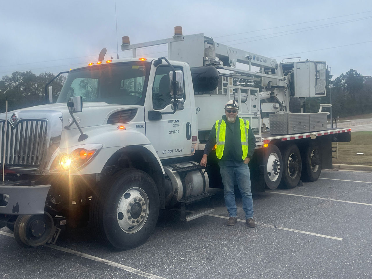 Dennis Pence in front of snooper truck