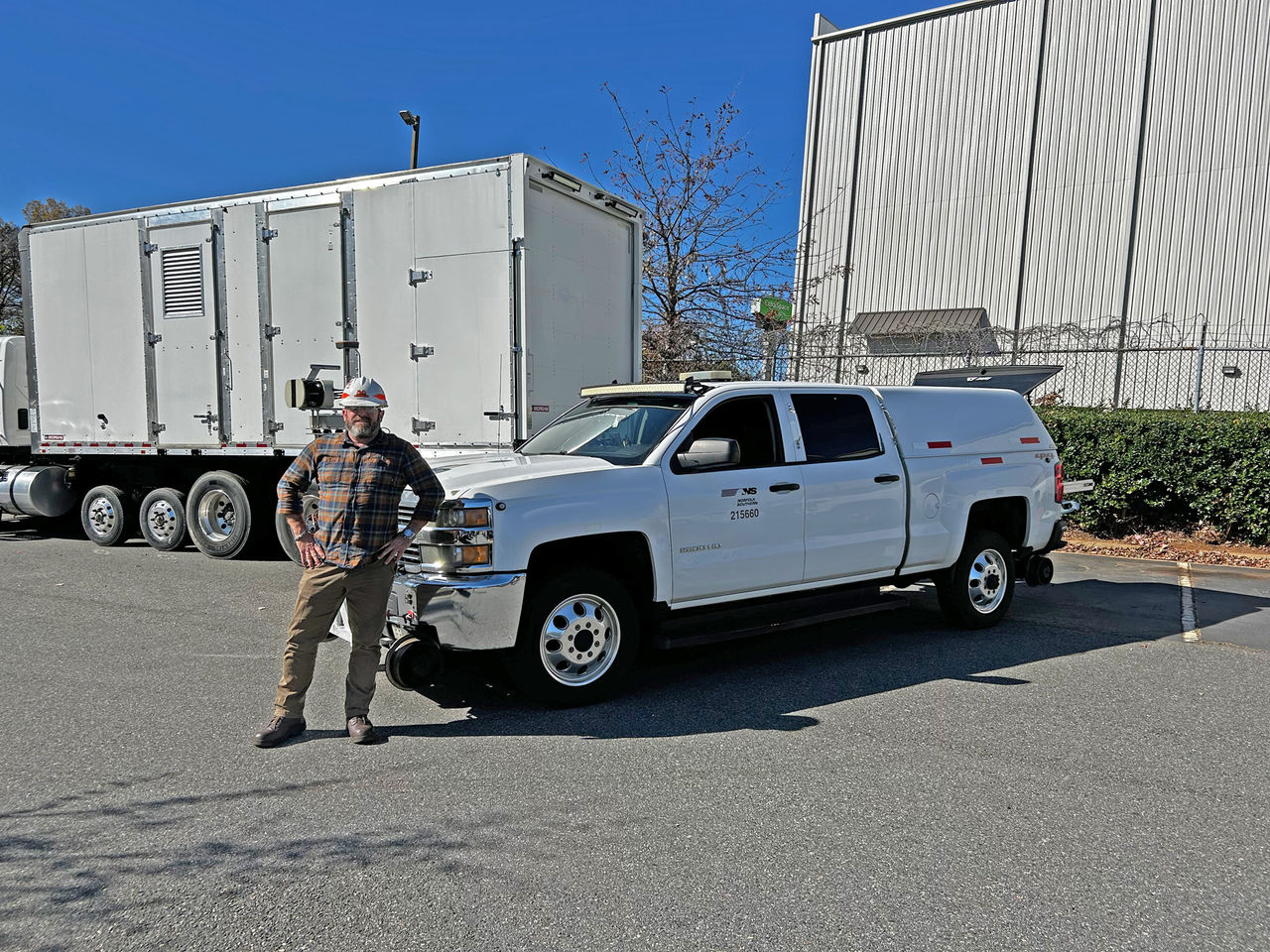 Phillip Mills with Clearance Truck at Charlotte Roadway Shop