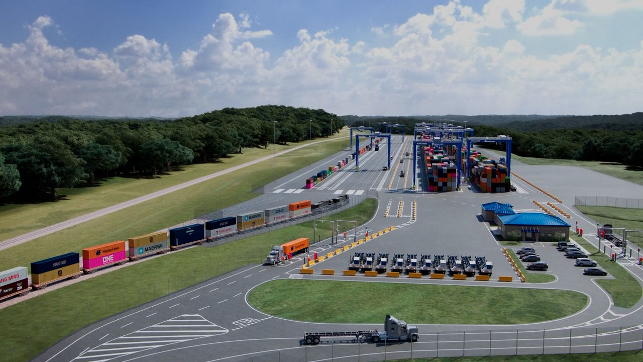 Site rendering of the Blue Ridge Connector, sourced through the Georgia Ports Authority on August 7, 2024.