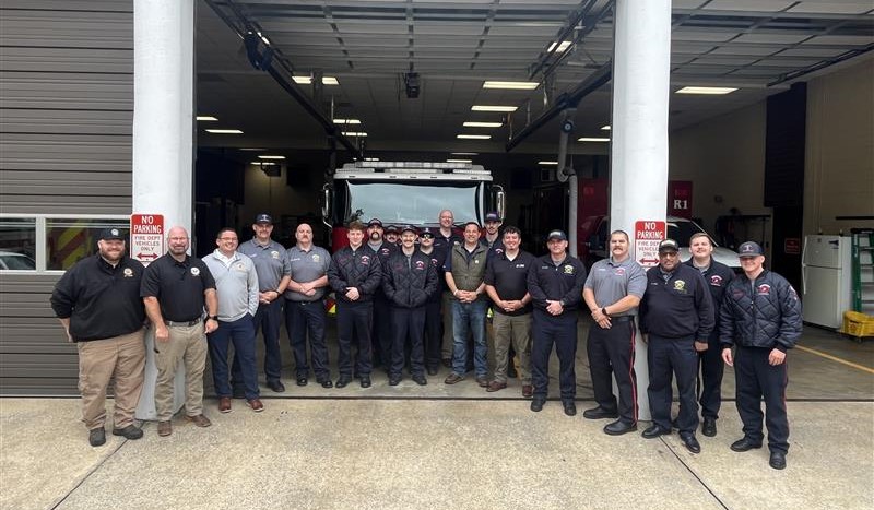 Irondale FD and Norfolk Southern in front of fire engine