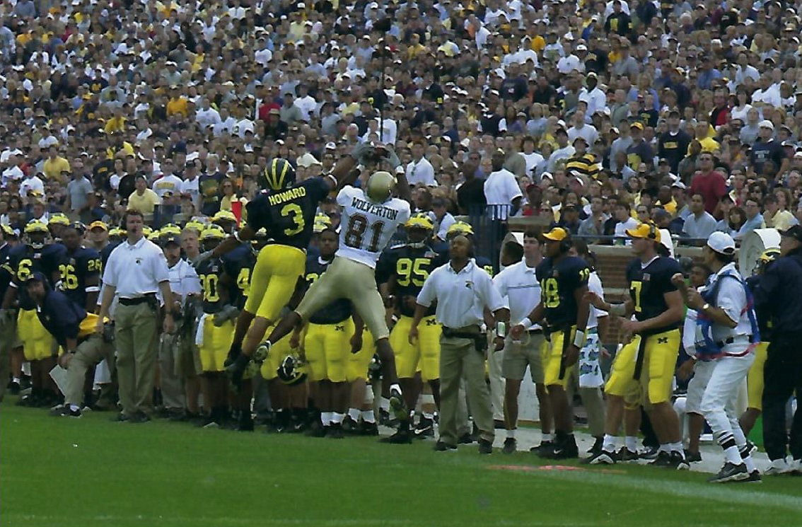 Marco Wolverton playing college football