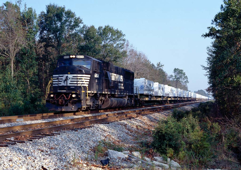 FEMA Trailers en route to the Gulf Coast following Hurricane Katrina.