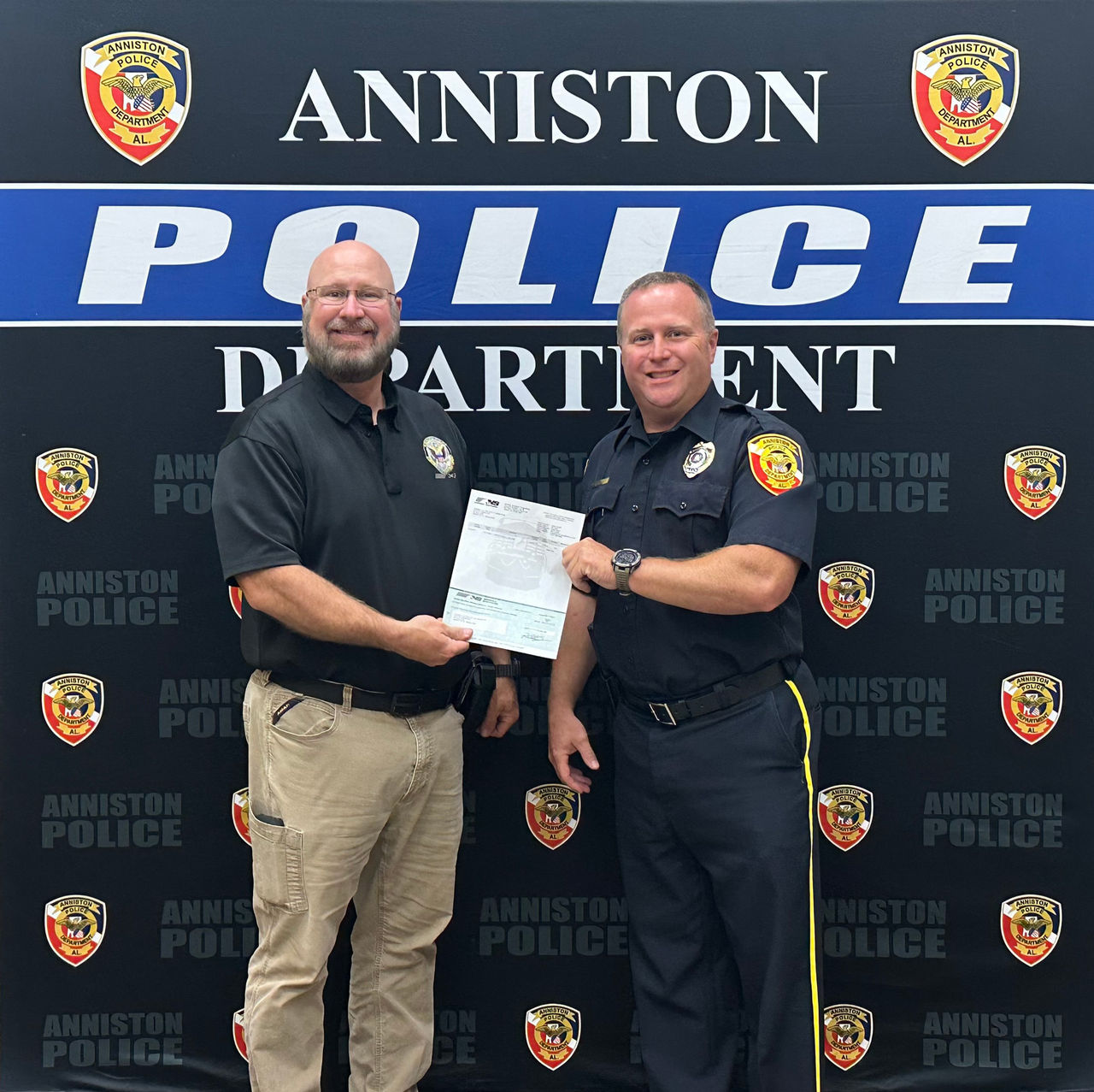 Safety First Grant check presentation - Anniston