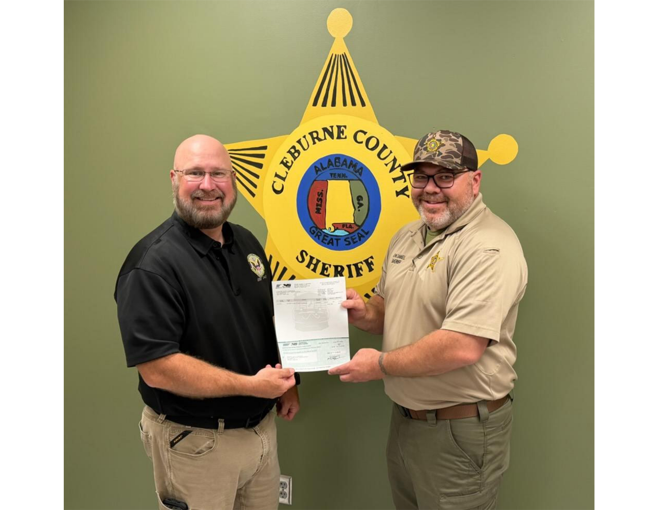 Safety First Grant check presentation - Heflin